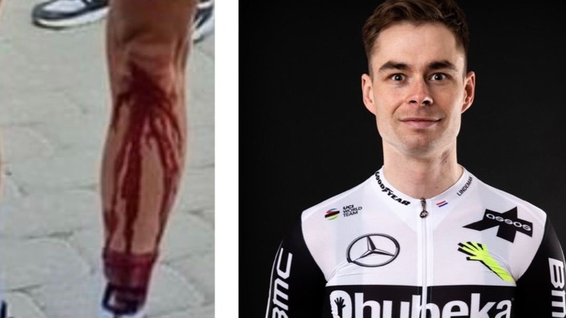 Flinke kniewond Lindeman na val in Vuelta