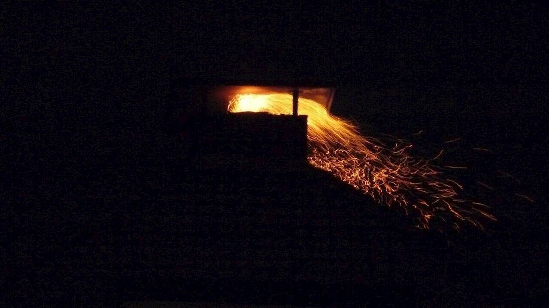 Schoorsteenbrand in Almelo
