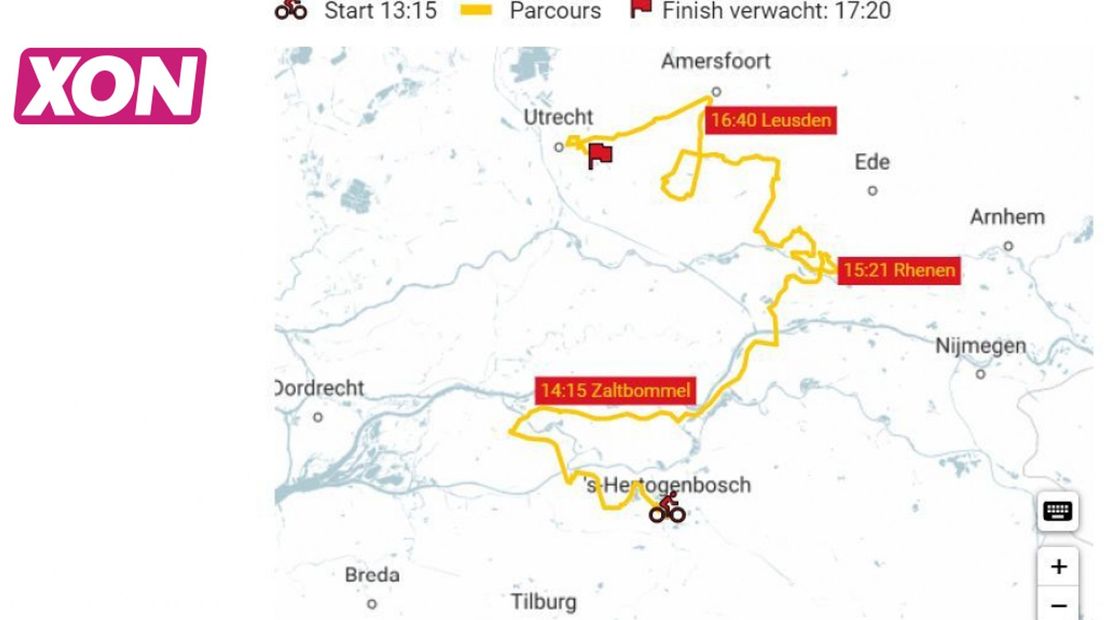 Routekaart 2e etappe Vuelta