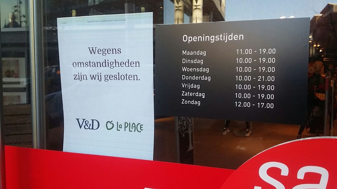 Warenhuizen V\u0026D waarschijnlijk nog weken dicht - Omroep Gelderland