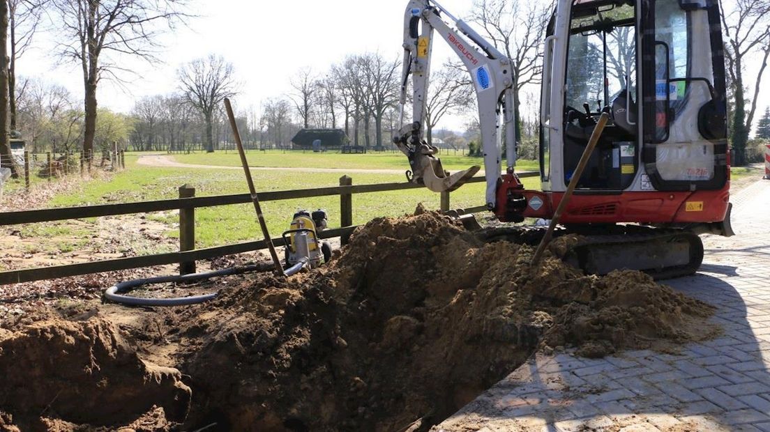 Graafwerkzaamheden oorzaak van lekkage waterleiding