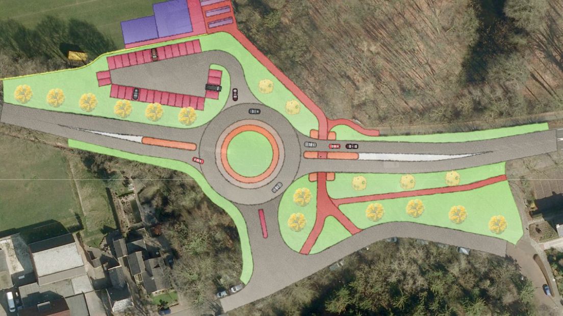 De plannen voor de nieuwe rotonde