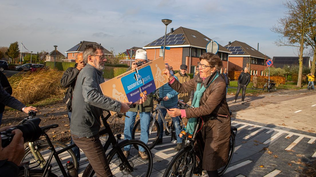 Nieuwe fietsroute tussen Sauwerd en Groningen officieel geopend
