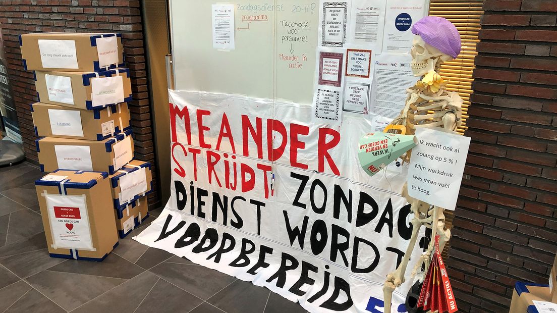 Bij het Meander Medisch Centrum in Amersfoort werd de staking gisteren al voorbereid.