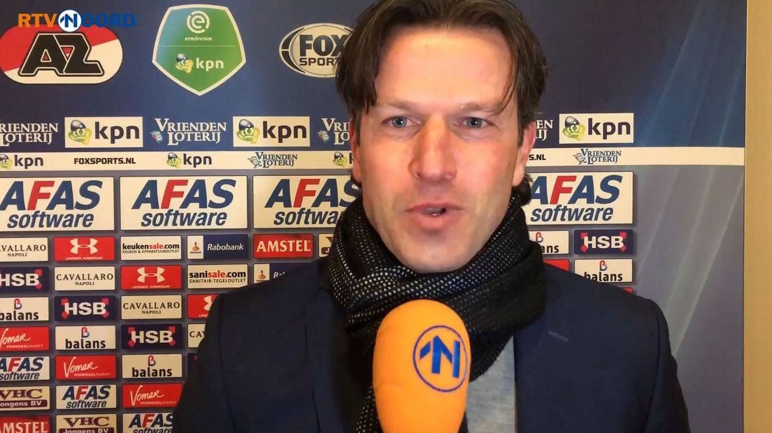 FC Groningen-coach Ernest Faber baalt van de uitslag tegen AZ