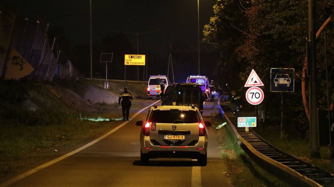 Sporenonderzoek op de oprit naar de A28