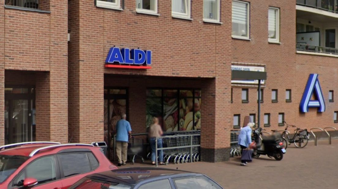 De ALDI in Ter Apel van de buitenkant gezien