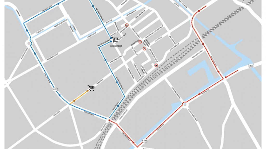 De nieuwe routes tussen de Schilderswijk en Stationsbuurt.
