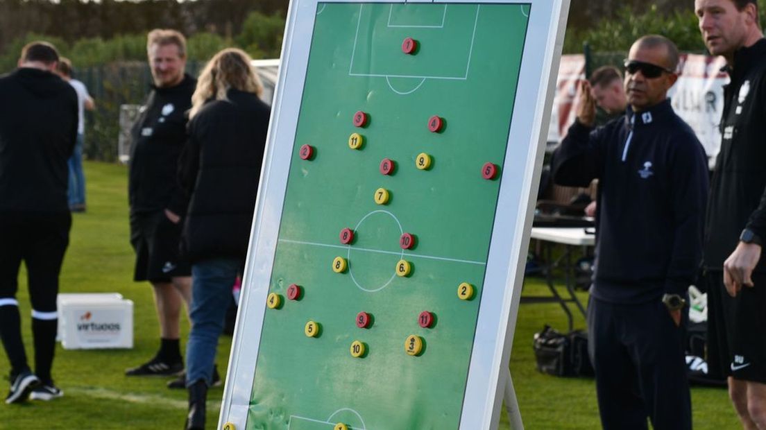 Het 'tactisch tekenbord' van Vitesse voor de woensdag training