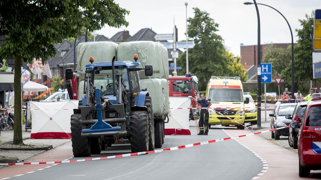 Het meisje werd aangereden door een landbouwtractor