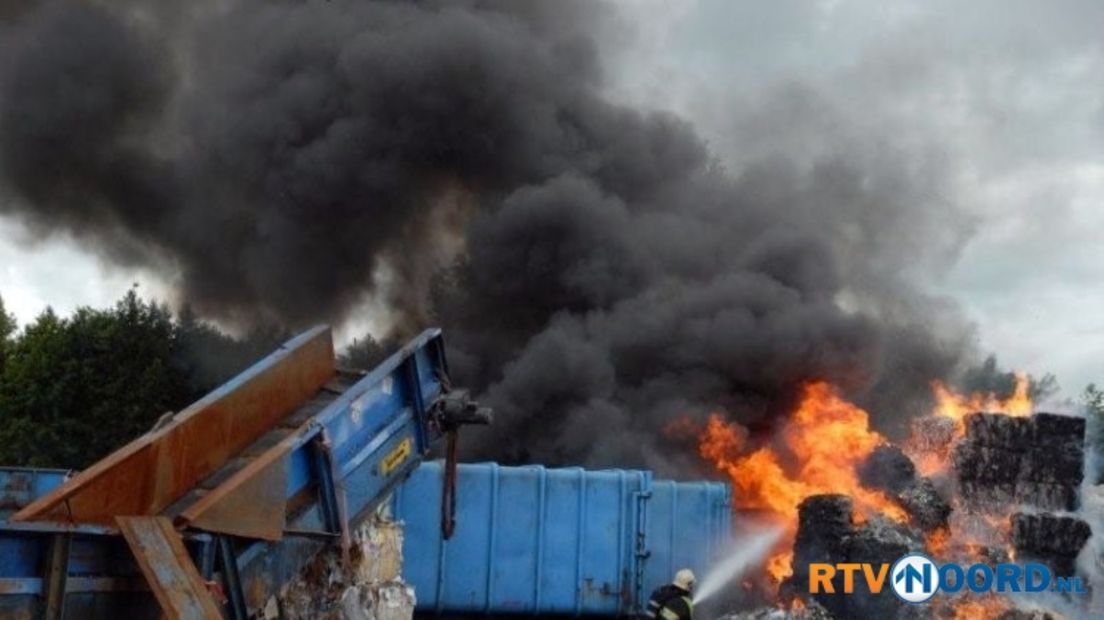 De brand bij recyclingbedrijf Hummel in juni 2009