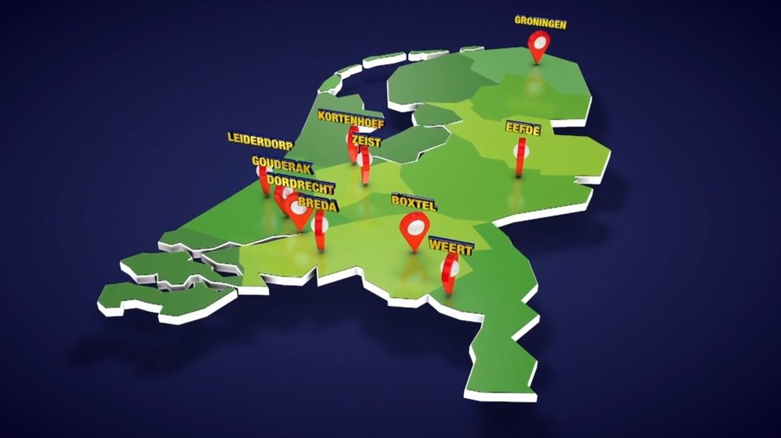 Foute kaart in RTL-programma Miljoenenjacht