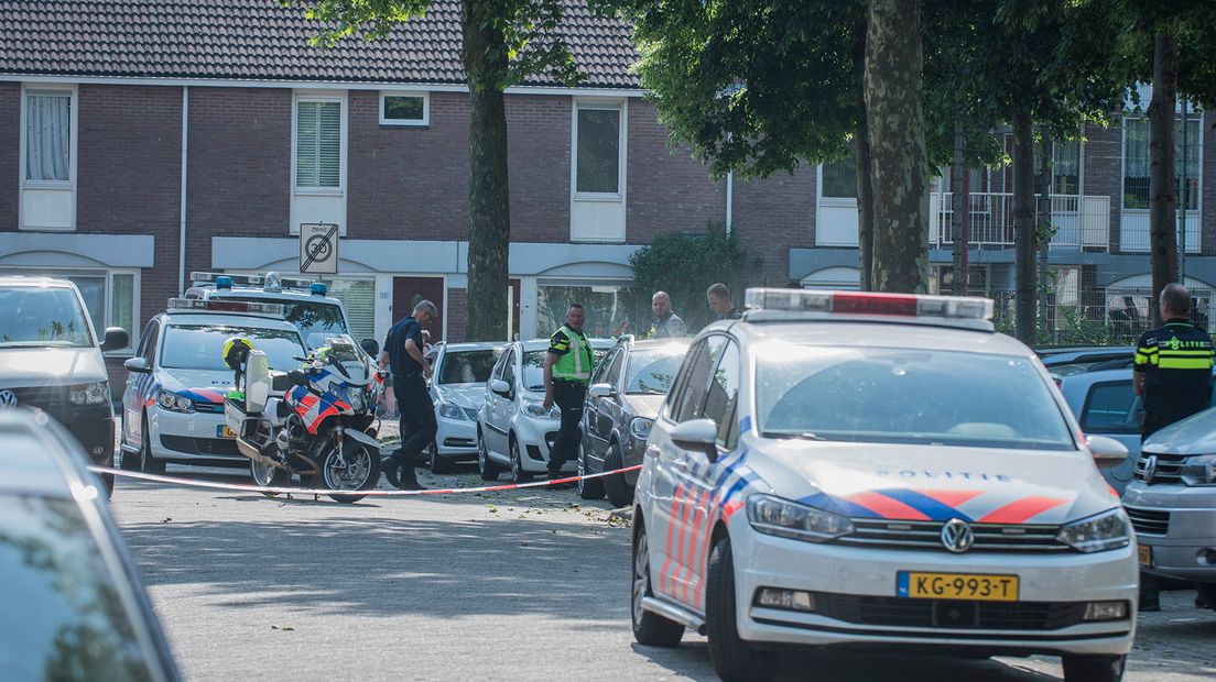 De politie rukte massaal uit.