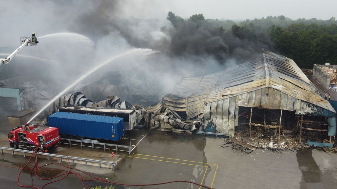Brand bij recyclebedrijf Leek