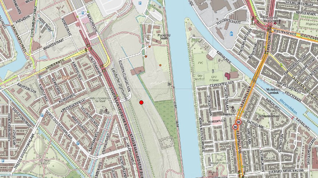 De berekening van cartograaf Van Tetering: centrum naast Dafne Schippersbrug