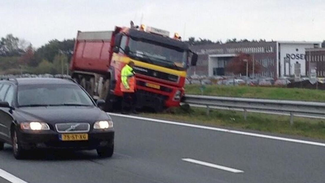 Vrachtwagen op A1 Oldenzaal