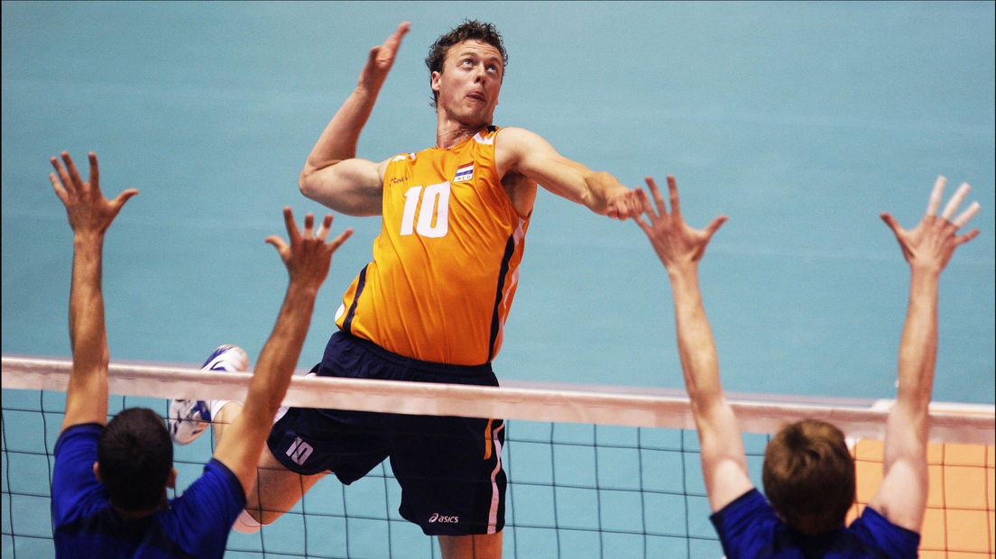 Jeroen Rauwerdink hier in actie voor Oranje