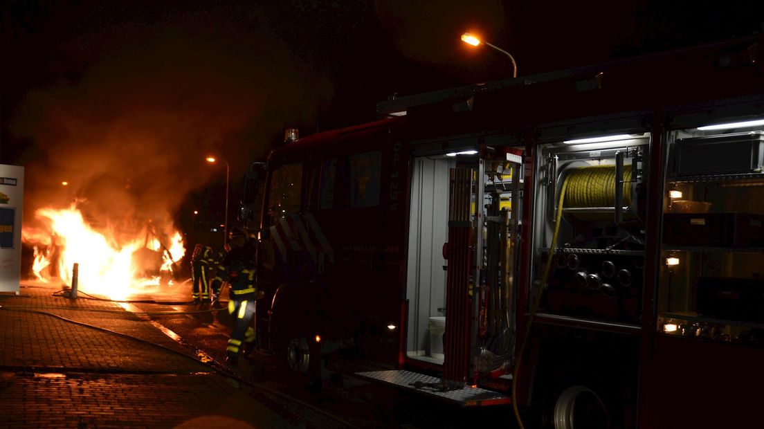 Bestelbusje in brand in Steenwijk