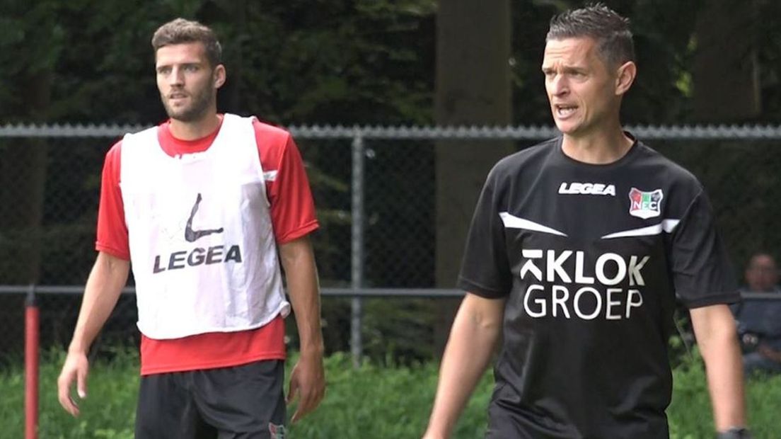 Rogier Meijer tijdens de training van NEC