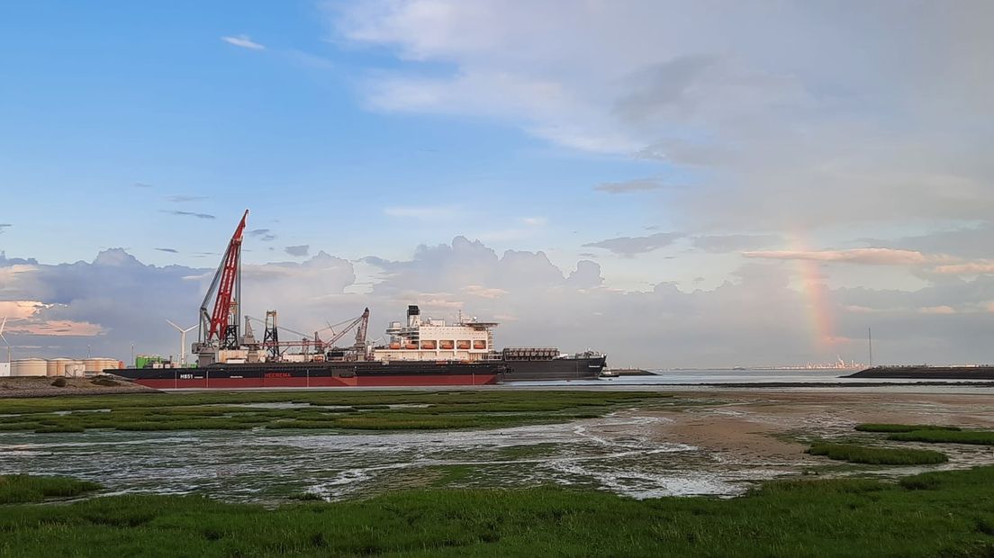 De avond valt over Vlissingen-Oost
