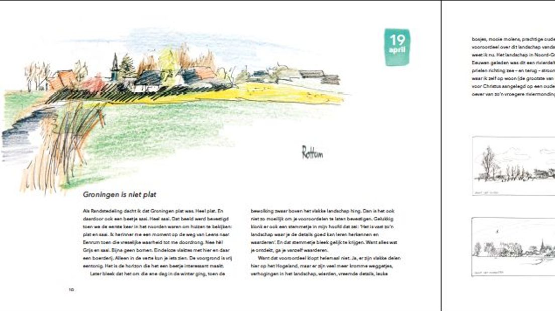 Een pagina uit Mijn ontdekking van het Hogeland