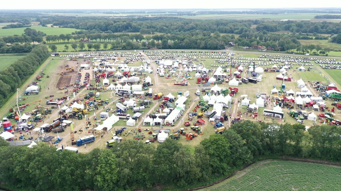 De landbouwbeurs, gezien van boven