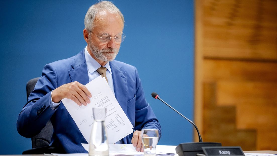 Henk Kamp voormalig minister van Economische Zaken (2012-2017) in de Enquetezaal