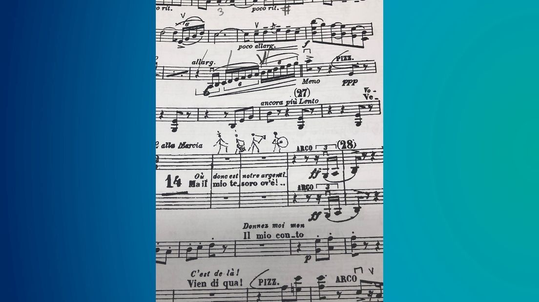 Bladmuziek met bijzondere tekeningen