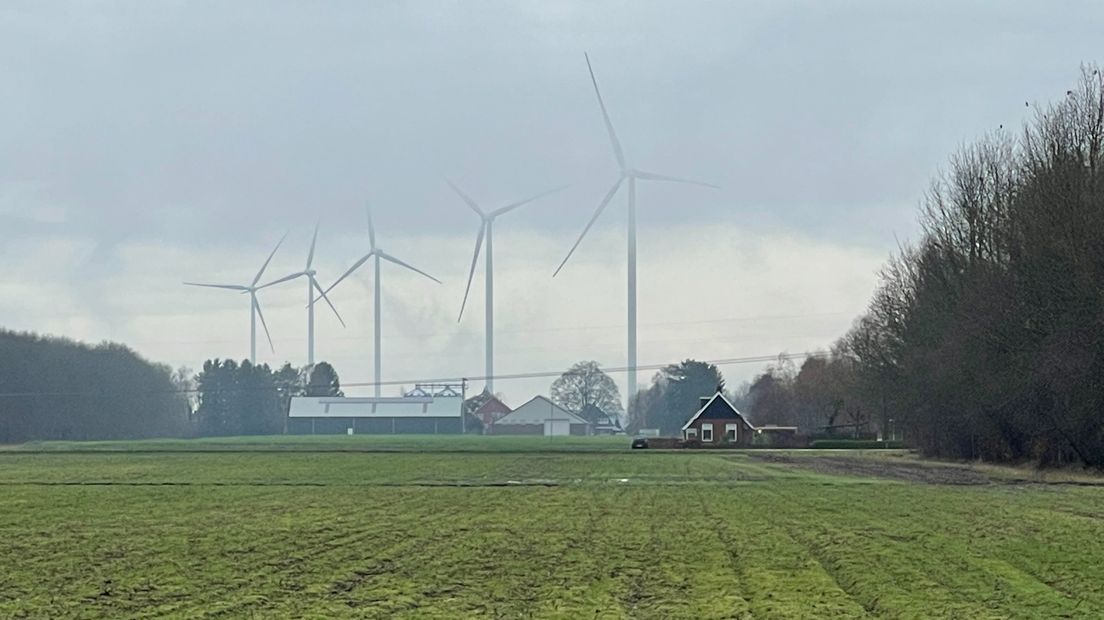 Windmolens aan de noordkant van Meeden