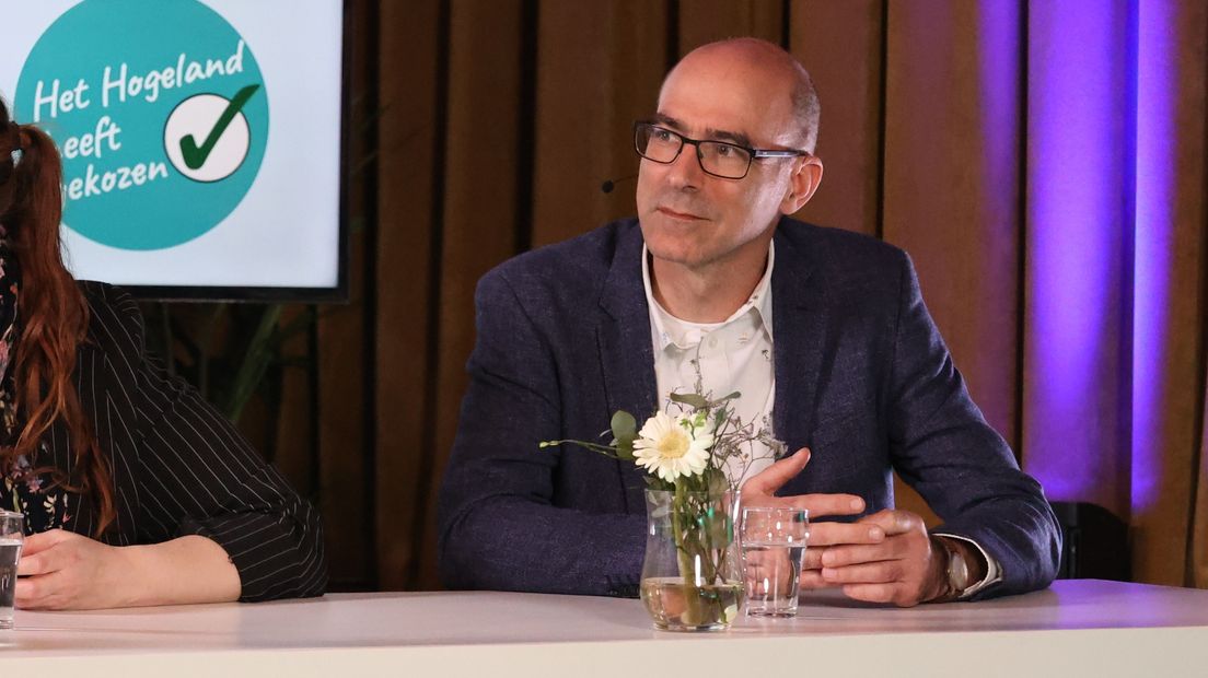 Arjen Nolles (GroenLinks) tijdens een debat over de verkiezingsuitslag eerder dit jaar