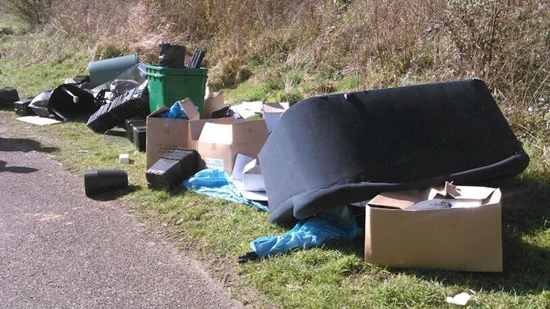Het gevonden afval in Enschede