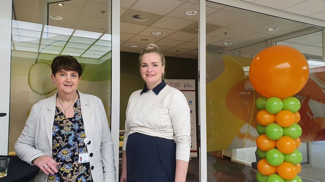 Karin Szabo (MST) en Maaike van Dartel (Sportaal) bij geopende Leefstijl Portaal