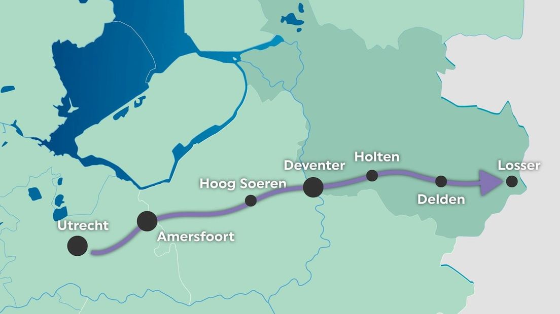 De route die Etty en Marilene aflegden