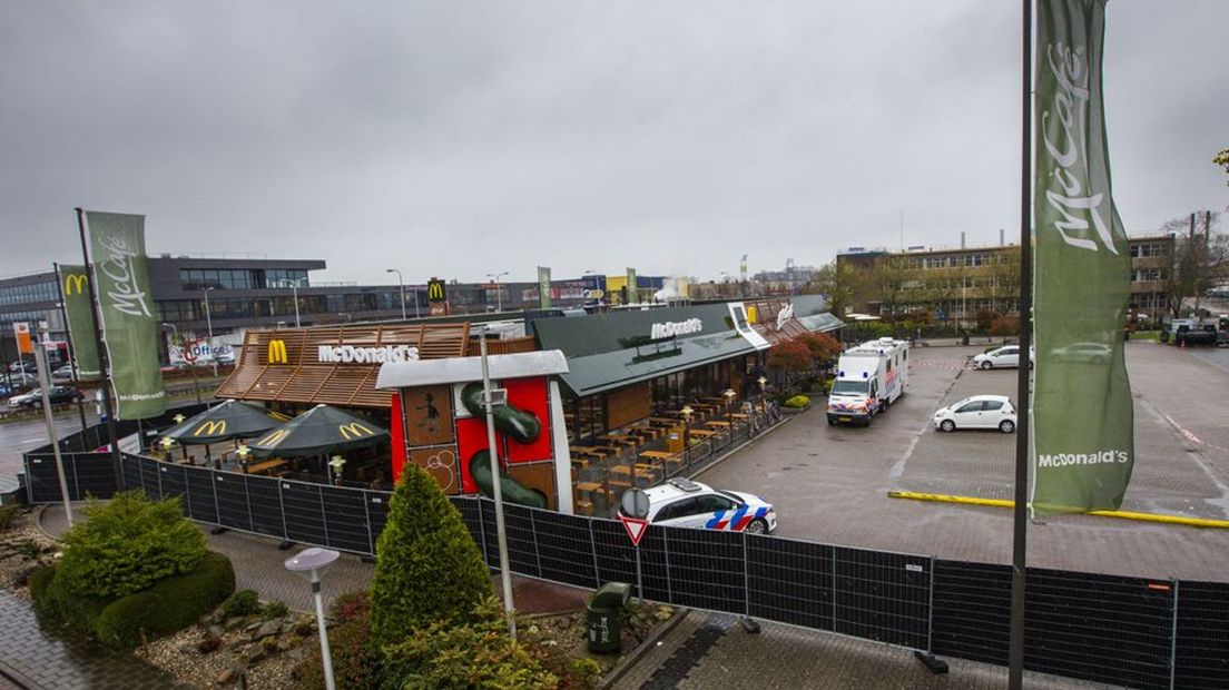De McDonald's in Zwolle waar de moorden zijn gepleegd.