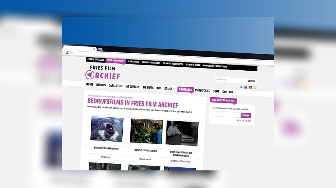 De website fan it Frysk Film Argyf