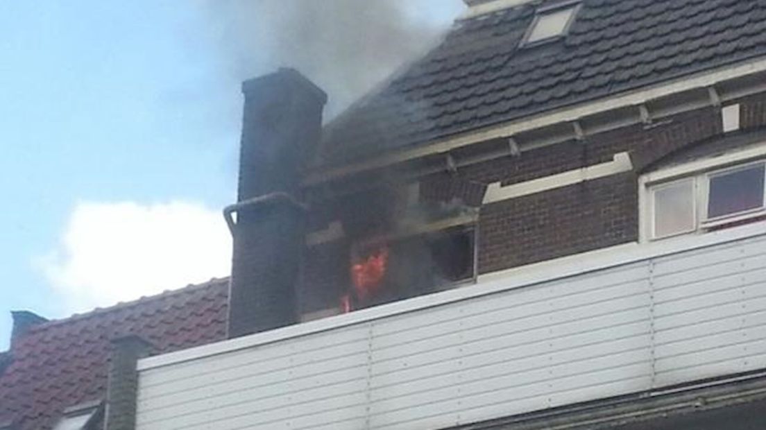 Woningbrand aan Ossenmarkt in Zwolle