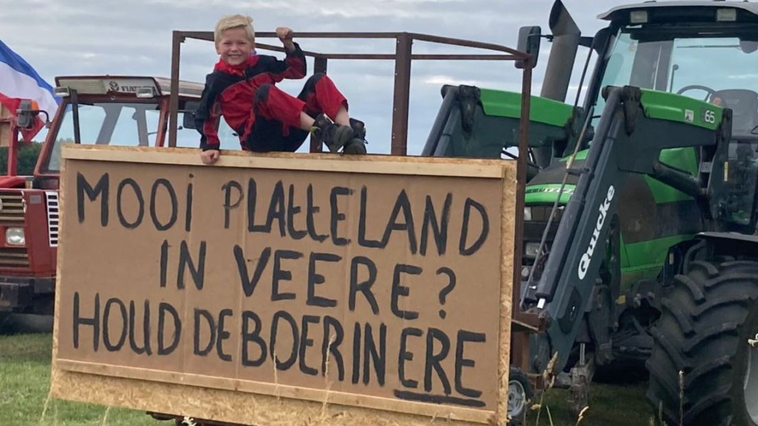 Jonge boer bij aanvang van protesten in de gemeente Veere