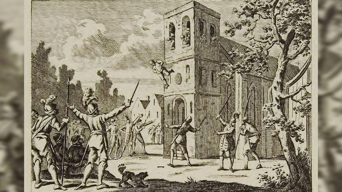 Jan van Schaffelaar springt van de toren