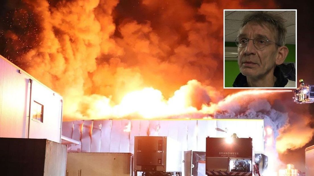 Brandweerman Anton is ook de eigenaar van het bedrijf waar de brand woedde.