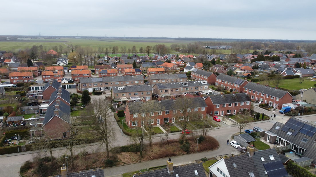 Een luchtfoto van Wagenborgen
