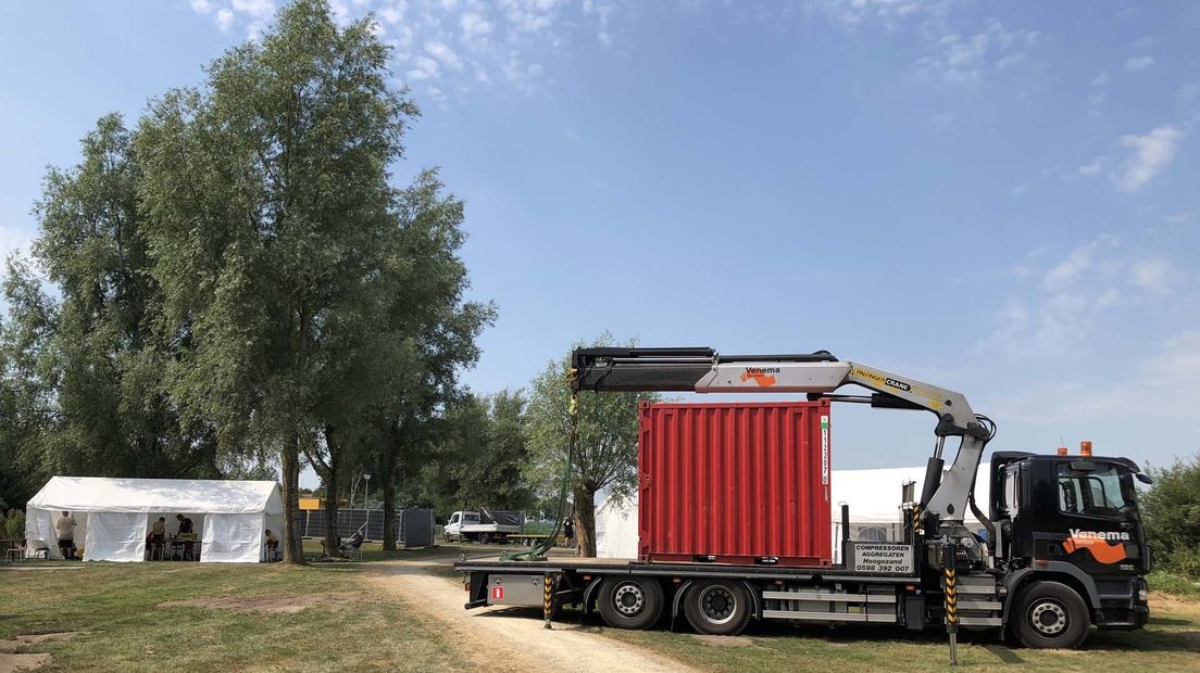 De opbouw van het festival is aan de gang