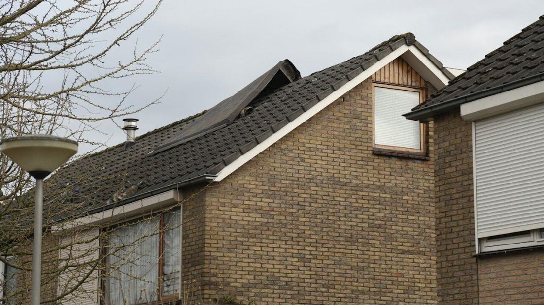Schade door harde wind in Wierden