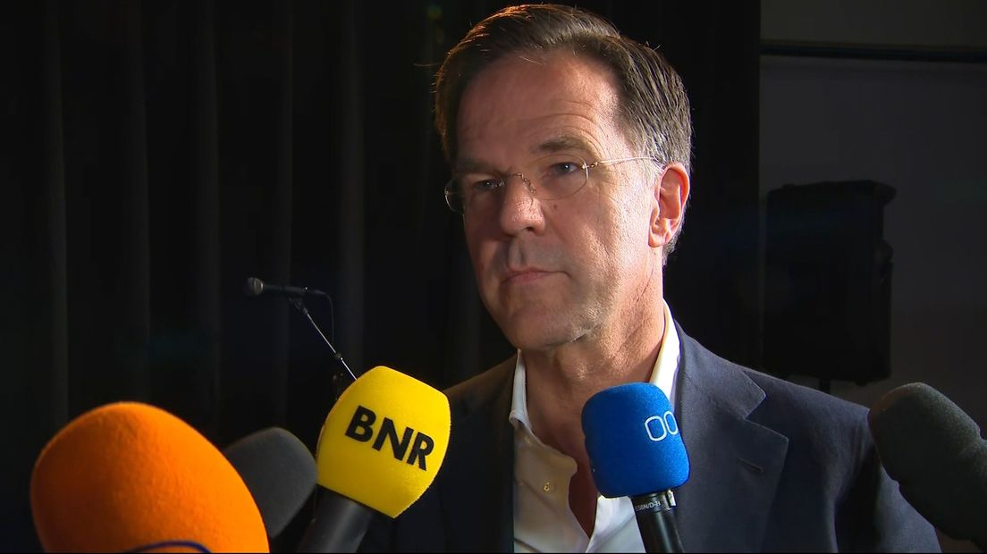 Mark Rutte tijdens zijn bezoek in Groningen