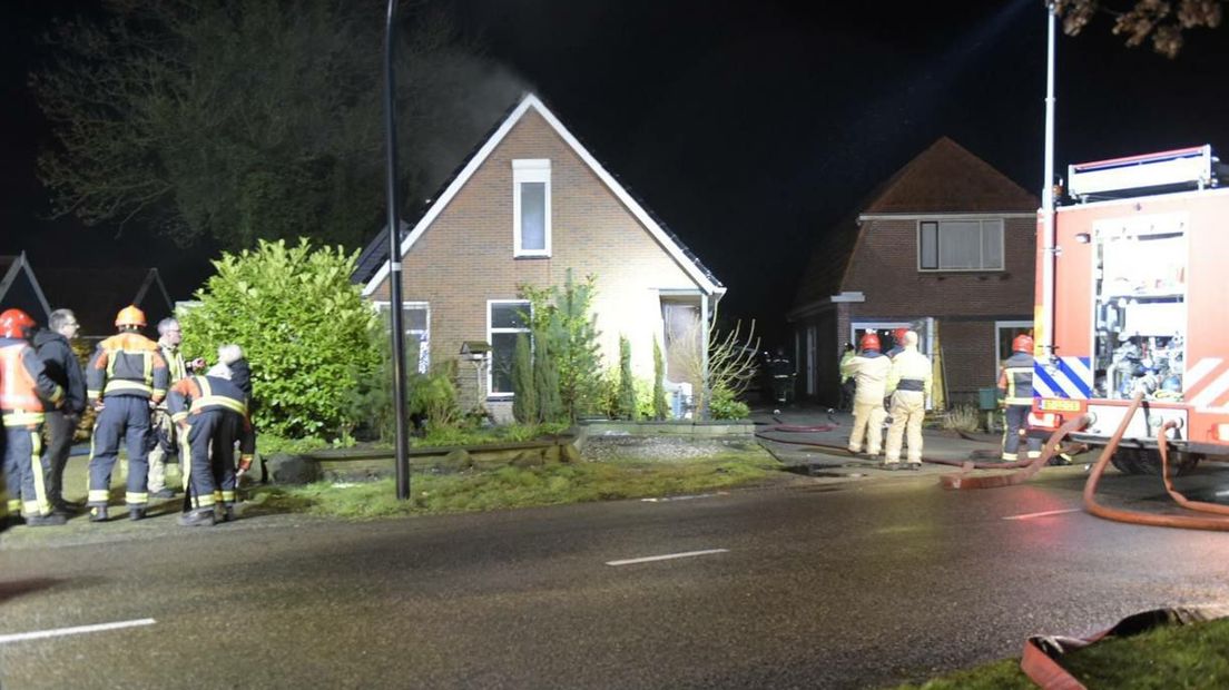 Bij de brand komt vooral rook vrij