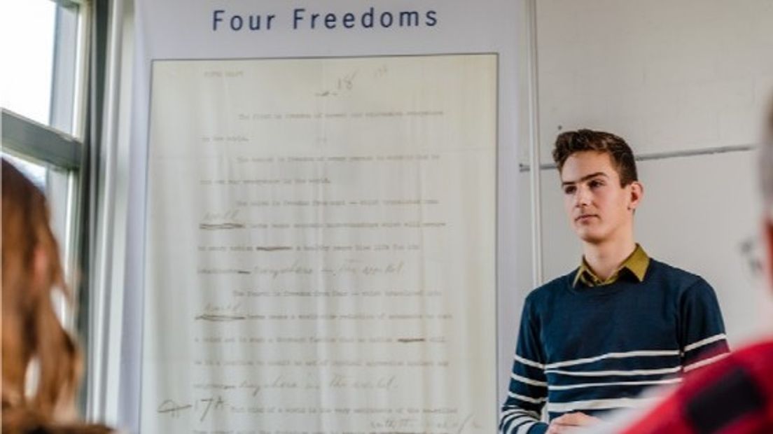 Foto uit het boek Four Freedoms in de klas
