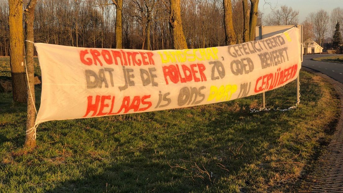 Een van de spandoeken in Termunten