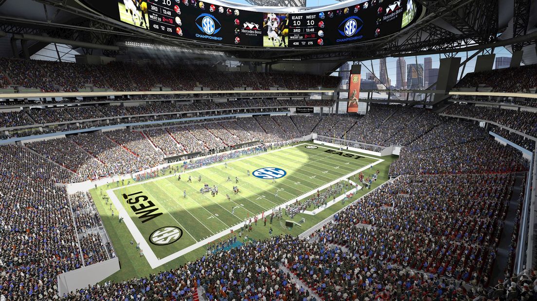 Het nieuwe stadion in Atlanta krijgt kunstgras van Overijsselse origine