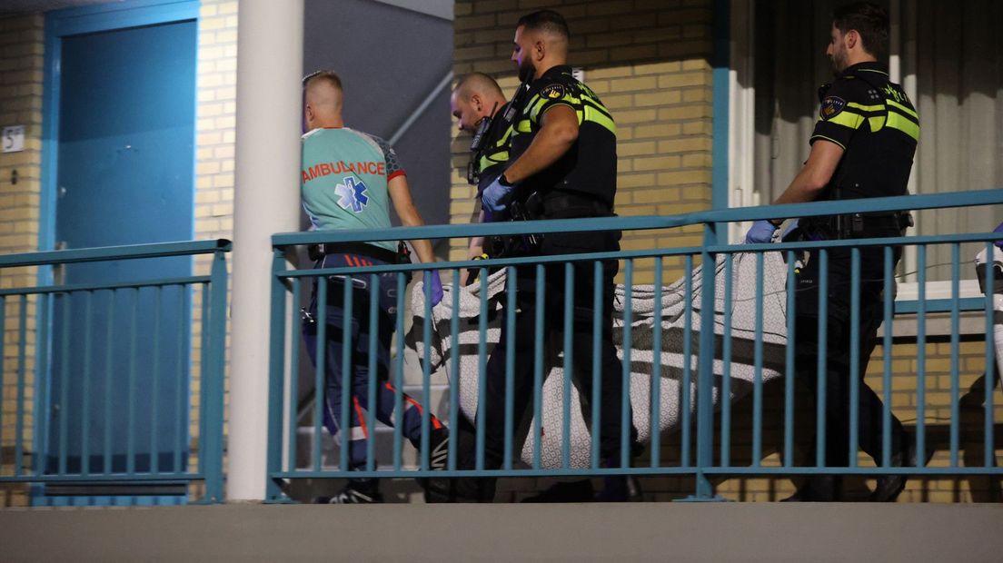 Het slachtoffer werd in een laken naar beneden getild