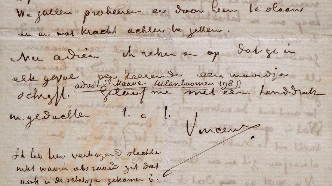 Een brief van Vincent van Gogh
