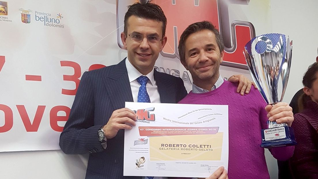 Roberto Coletti tijdens de prijsuitreiking.